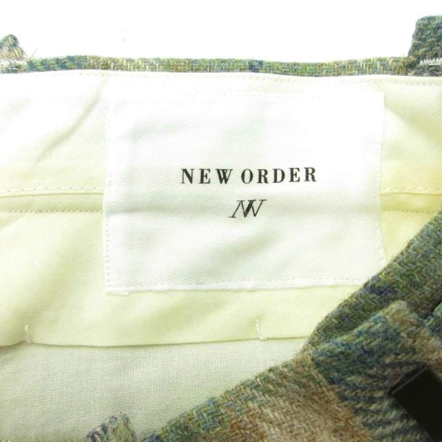 【中古】ニュー・オーダー NEW ORDER シングルスーツ セットアップ テーラードジャケット パンツ 1 緑 ベージュ_7