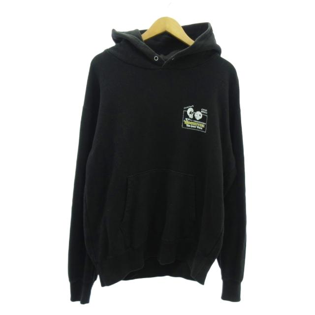 【中古】グレートフロッグ The great frog × ムーンアイズ mooneyes コラボ プルオーバー パーカー フーディ L 黒