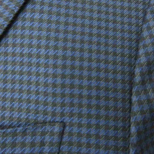 【中古】ラルディーニ LARDINI 美品 スーツ セットアップ テーラードジャケット パンツ チェック柄 ウール 48 紺_5