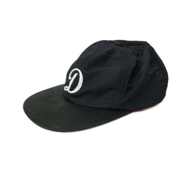 【中古】エイチダブリュードッグアンドコー THE H.W DOG&CO. キャップ 帽子 D 刺繍 アジャスタブル 黒 ブラック