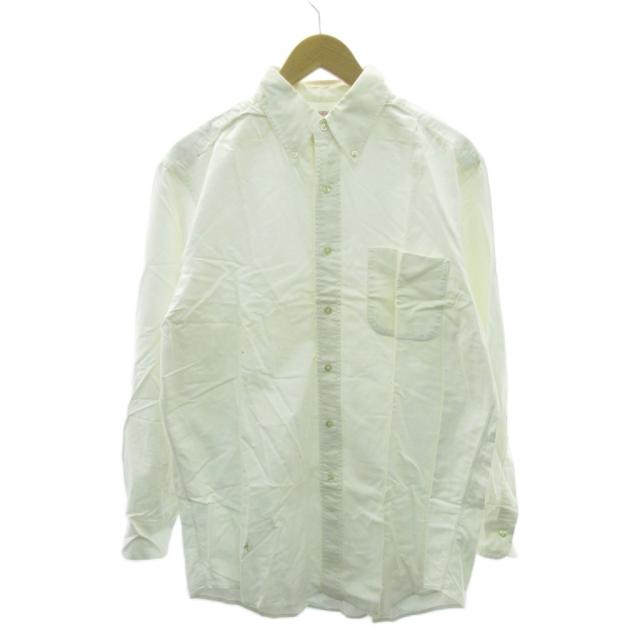 【中古】ブルックスブラザーズ BROOKS BROTHERS 80s ヴィンテージ ボタンダウンシャツ BD 米国製 USA製 白 15.5-3 約M