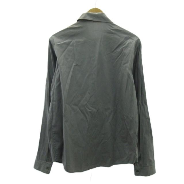 【中古】プラダスポーツ PRADA SPORT 00s シャツ 比翼ボタン ロゴ グレー M メンズ_1