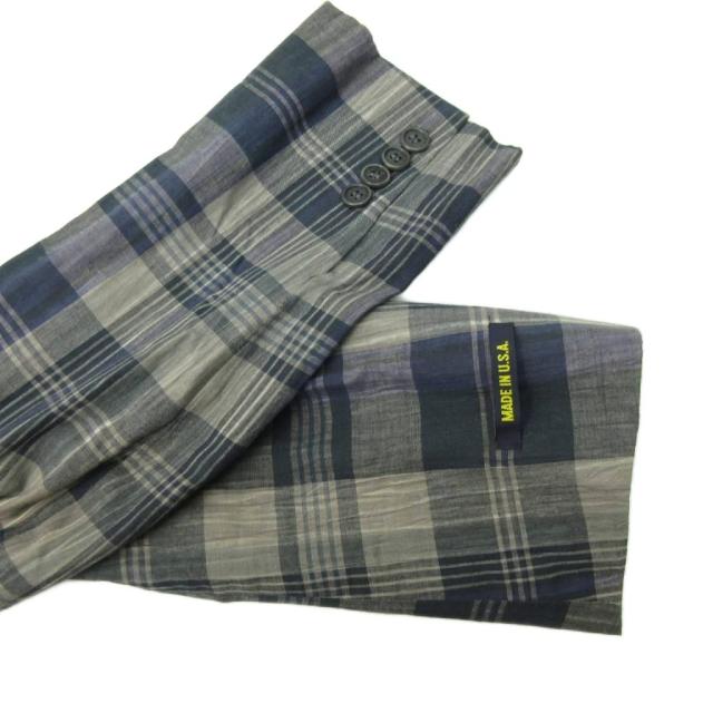 【中古】ハントブラッチフォード HUNT BLATCHFORD シングルスーツ ジャケット パンツ チェック グレー系_6