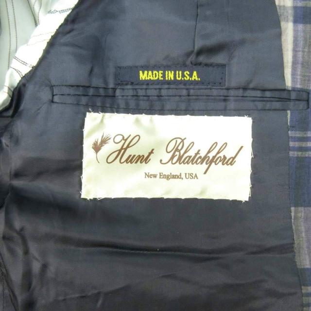 【中古】ハントブラッチフォード HUNT BLATCHFORD シングルスーツ ジャケット パンツ チェック グレー系_7
