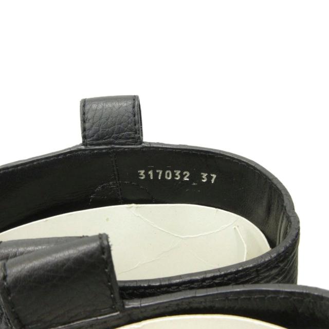 【中古】グッチ GUCCI ロング ブーツ レザー ヒール 黒 ブラック 37 約23.5cm 317032 レディース_3