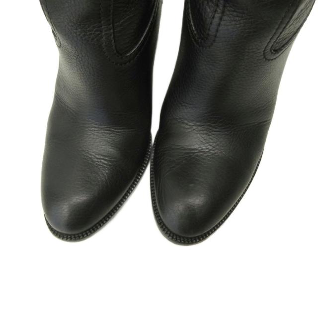 【中古】グッチ GUCCI ロング ブーツ レザー ヒール 黒 ブラック 37 約23.5cm 317032 レディース_5