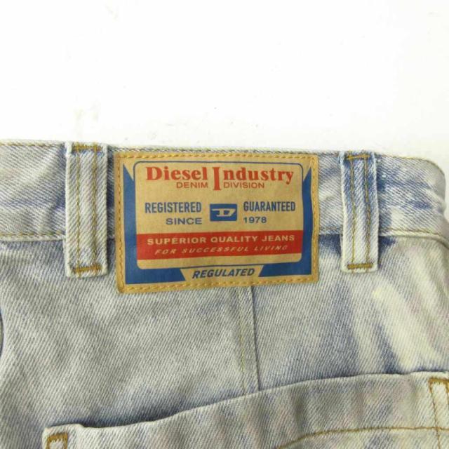 【中古】ディーゼル DIESEL 美品 近年 デニム カーゴパンツ ヴィンテージ加工 28 インディゴブルー D-FISH-CARGO-S1
