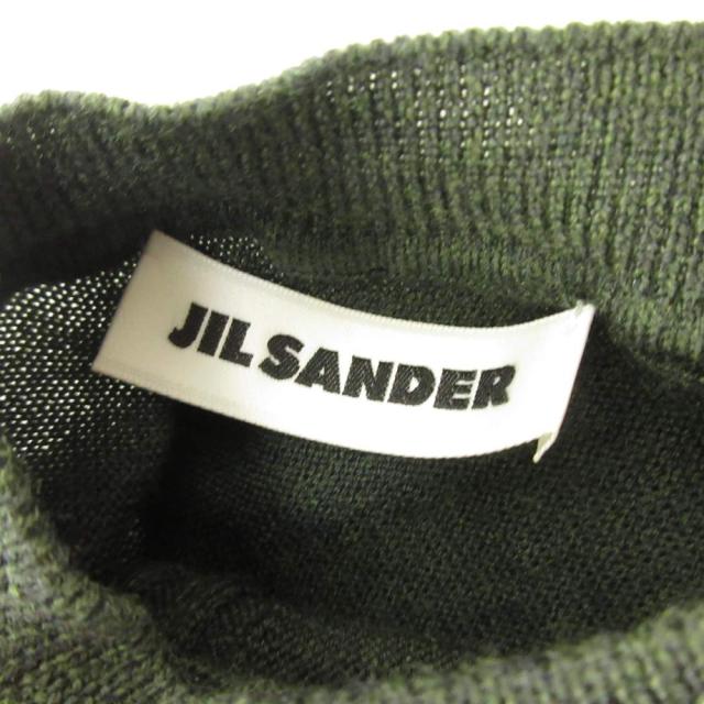 【中古】ジルサンダー JIL SANDER 美品 近年 変形 ニット セーター ねじれ加工 緑 グリーン系 34 約XS_3