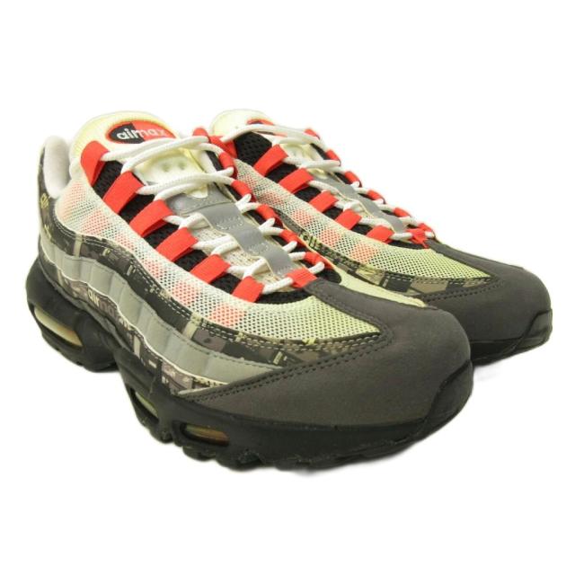 【中古】ナイキ NIKE × ATMOS AIR MAX 95 PRNT WE LOVE アトモス エアマックス スニーカー 白 ホワイト 黒 US9 27cm
