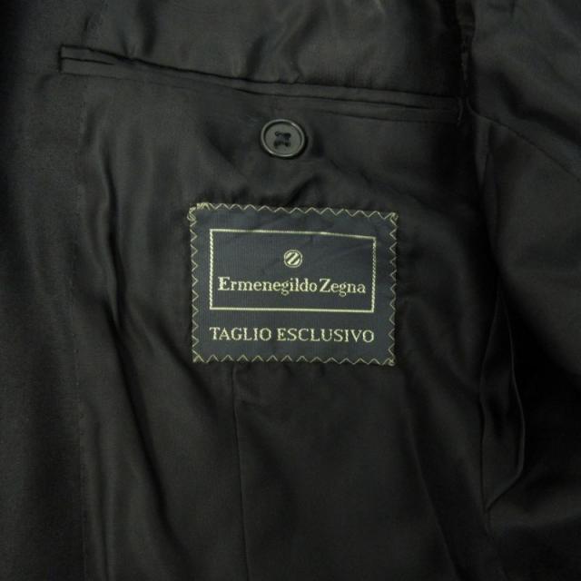 【中古】エルメネジルドゼニア 100's モーニングコート テーラードジャケット フォーマル 総裏 ウール ブラック ●ECO_2
