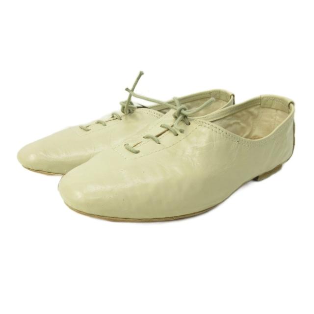 【中古】ポルセリ PORSELLI プラージュ Plage 別注 23AW jazz フラットシューズ レザー ベージュ 22.0cm ベージュ