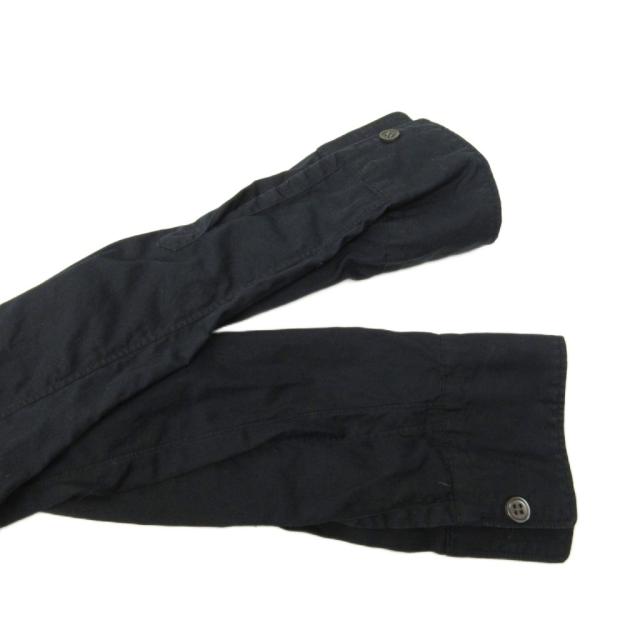 【中古】コムデギャルソンシャツ COMME des GARCONS SHIRT フランス製 シャツ ポケット 切替 チェック 長袖 XS 紺_4