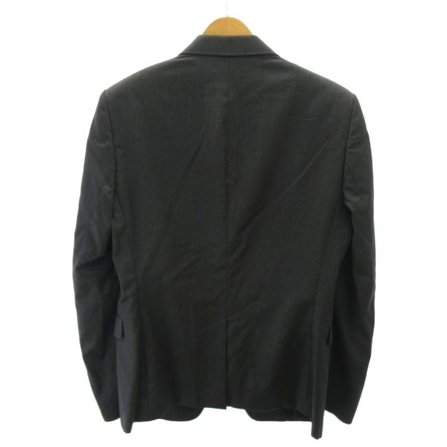 【中古】エンポリオアルマーニ EMPORIO ARMANI スーツ セットアップ ジャケット パンツ 総裏 シングル 46 黒 グレー_2