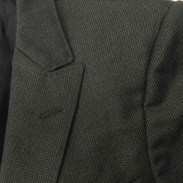 【中古】エンポリオアルマーニ EMPORIO ARMANI スーツ セットアップ ジャケット パンツ 総裏 シングル 46 黒 グレー_5