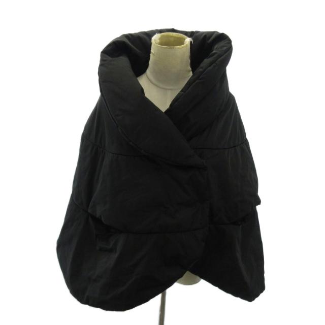 【中古】ペセリコ PESERICO 美品 中綿 ベスト 変形デザイン 42 黒 ブラック 0406 ■GY99 レディース