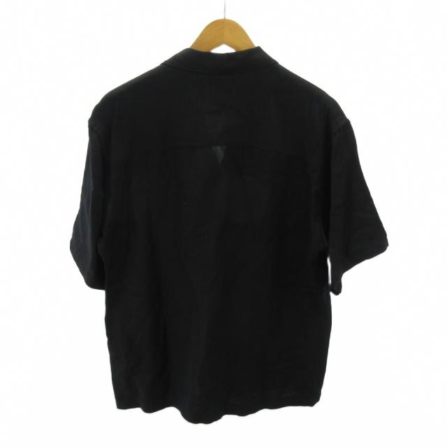 【中古】オブシディアン OBSIDIAN 美品 シャツ 花柄 プリント 半袖 S 黒 ブラック ODM24SS002 0412 メンズ_1