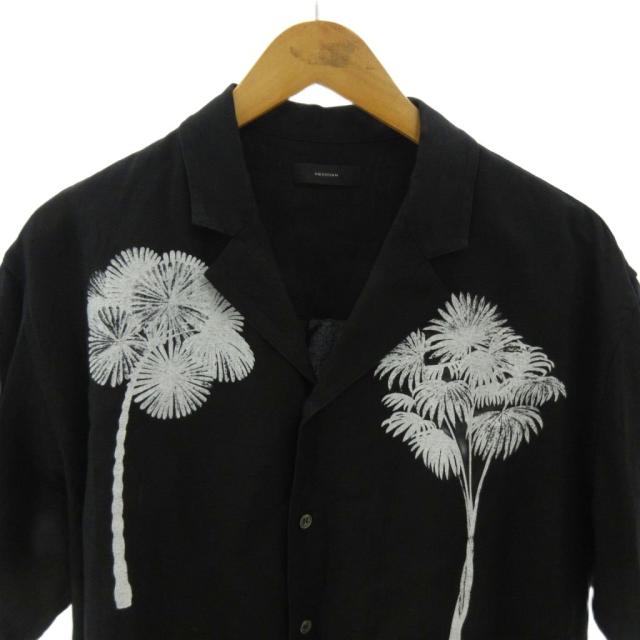 【中古】オブシディアン OBSIDIAN 美品 シャツ 花柄 プリント 半袖 S 黒 ブラック ODM24SS002 0412 メンズ_2