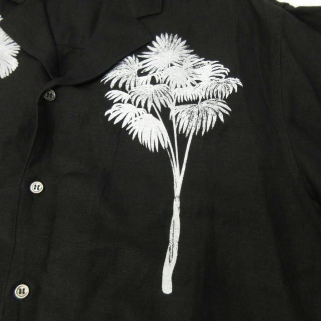 【中古】オブシディアン OBSIDIAN 美品 シャツ 花柄 プリント 半袖 S 黒 ブラック ODM24SS002 0412 メンズ_3