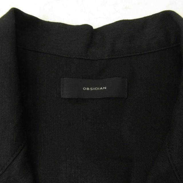 【中古】オブシディアン OBSIDIAN 美品 シャツ 花柄 プリント 半袖 S 黒 ブラック ODM24SS002 0412 メンズ_6