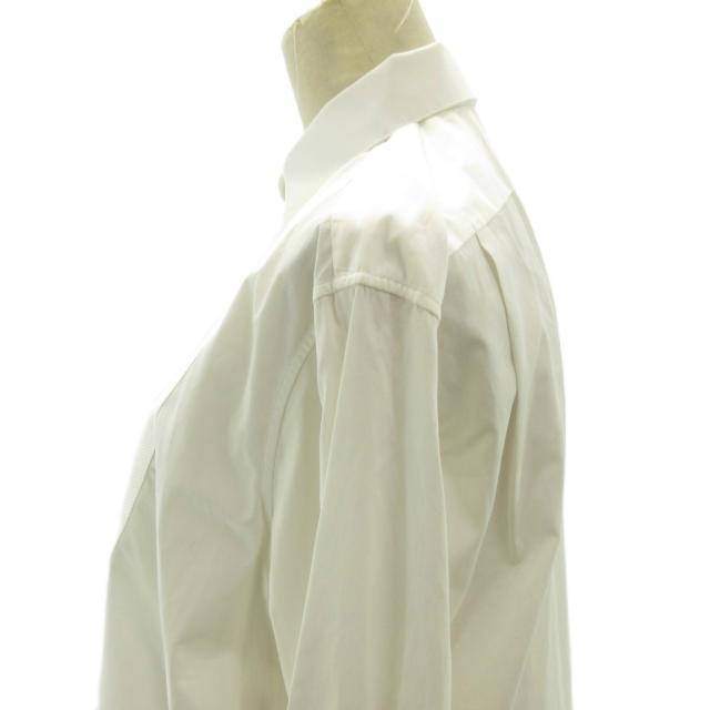 【中古】セリーヌ CELINE フィービー期 タキシードシャツ ブラウス ハーフボタン 白 ホワイト 36 約S レディース_6