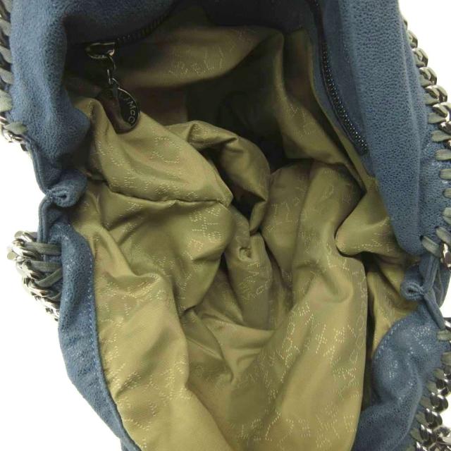 【中古】ステラマッカートニー STELLA McCARTNEY ファラベラ 2way ショルダーバッグ トート スエード チェーン 青_4