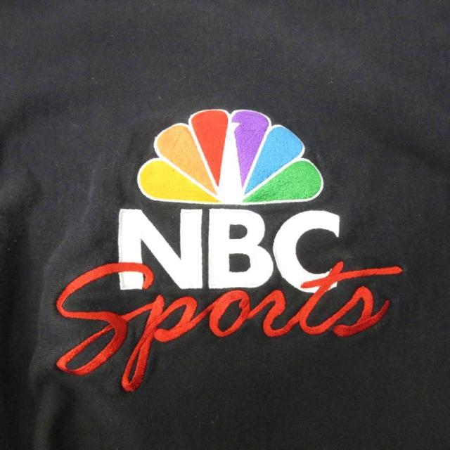 【中古】はやりっ子 リバースウィーブ 90s 流汗 調教師 ロゴタイプ 刺しゅう NBC SPORT XXL 黒 黒いこと メンズ