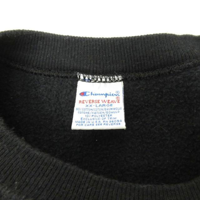 【中古】はやりっ子 リバースウィーブ 90s 流汗 調教師 ロゴタイプ 刺しゅう NBC SPORT XXL 黒 黒いこと メンズ