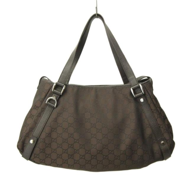 【中古】グッチ GUCCI 美品 GG アビー トートバッグ 総柄 ナイロン レザー 293578 0503 レディース_1