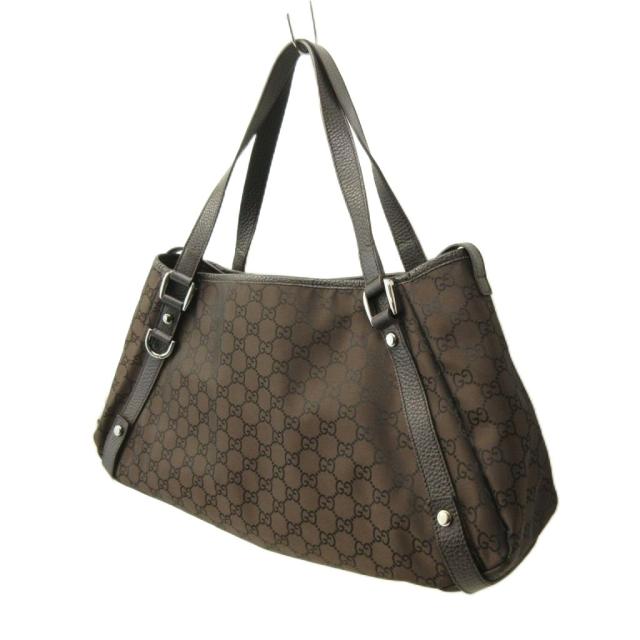【中古】グッチ GUCCI 美品 GG アビー トートバッグ 総柄 ナイロン レザー 293578 0503 レディース_2