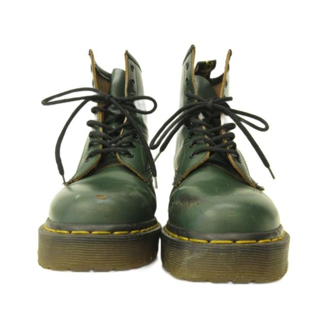 【中古】お医者さんマーチン DR.MARTENS 1460 8大広間 ブーツ シューズ なめし革 厚底 イングランド製 緑 緑であること