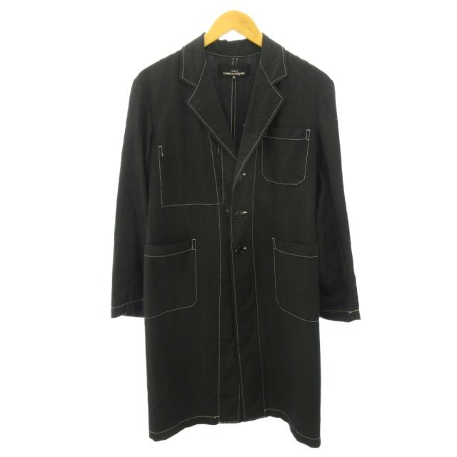 【中古】トリココムデギャルソン tricot COMME des GARCONS AD2000 製品染め チェスターコート スプリング M 黒