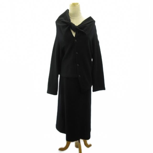 【中古】トリココムデギャルソン tricot COMME des GARCONS AD1994 うつり変わり セットアップ 上衣 毛糸 M 黒