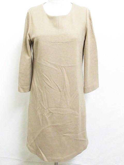 中古 ドゥクラッセ Doclasse ウール 膝丈 ワンピース 袖 無地 ベージュ 7 レディースの通販はau Pay マーケット ブランド古着のベクトル