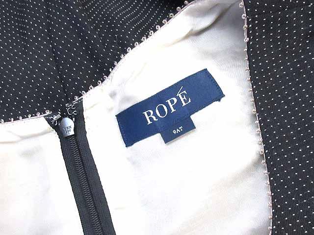 中古 ロペ Rope ワンピース ドレス フォーマル 半袖 ドット柄 ウール 黒 9 レディースの通販はau Pay マーケット ブランド古着のベクトル