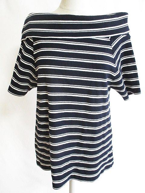 中古 エニィファム Anyfam ボーダー カットソー オフタートル 半袖 ネイビー 3 レディースの通販はau Pay マーケット ブランド 古着のベクトル