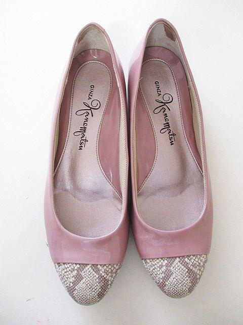 中古 銀座かねまつ Ginza Kanematsu パンプス ローヒール 切替 ピンク 22 5 レディースの通販はau Pay マーケット ブランド古着のベクトル