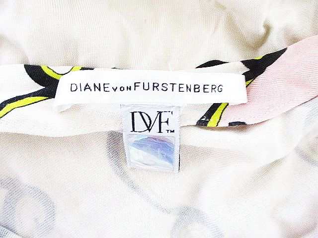 中古 ダイアンフォンファステンバーグ Diane Von Furstenberg ワンピース 総柄 シルク フレンチスリーブ アイボリー 2 レディースの通販はau Pay マーケット ブランド古着のベクトル