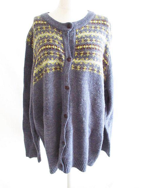 中古 グリーンノート カーディガン 大きいサイズ 丸首 グレー 19 レディースの通販はau Pay マーケット ブランド古着のベクトル