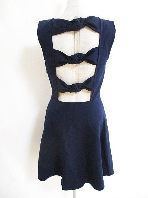 中古 ザラ Zara ワンピース 背中空き リボン 膝丈 ミニ ネイビー Xs レディースの通販はau Pay マーケット ブランド古着のベクトル