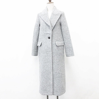 中古 マウジー Moussy チェスターコート ウールコート 長袖 ピークドラペル シングル ポケット グレー 1 レディースの通販はau Pay マーケット ブランド古着のベクトル