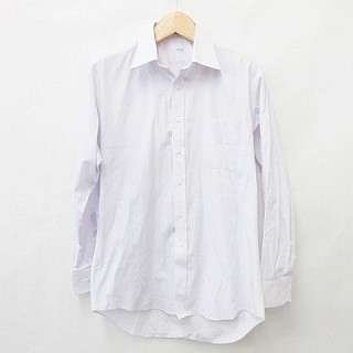 中古 パーフェクトスーツファクトリー シャツ ワイシャツ 長袖 シャツカラー ポケット 綿 ストライプ 白 紫の通販はau Pay マーケット ブランド古着のベクトル