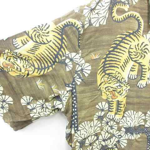 中古 未使用品 グッチ Gucci シャツ 開襟 半袖 和柄 アニマル タイガー 虎 大きいサイズ 茶 黄 ベージュ 黒 56 メンズの通販はau Pay マーケット ブランド古着のベクトル