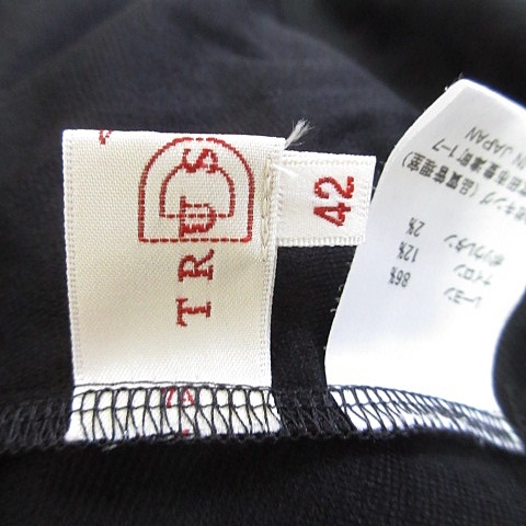 中古 トラサルディ ワンピース ロング丈 Vネック 七分袖 スリット 釦 別布 プリーツ フリル 黒 42 レディースの通販はau Pay マーケット ブランド古着のベクトル