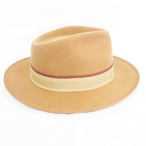 中古 未使用品 Ruben ルーベン 帽子 ハット 中折れ帽 無地 フェルト ウール キャメル ベージュ ブラウン 黄土 茶 メンズの通販はau Pay マーケット ブランド古着のベクトル