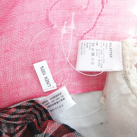 中古 未使用品 小物 ストール ショール 3点セット シワ加工 チェック レース 花 グラデーション リネン ピンク 白 赤の通販はau Pay マーケット ブランド古着のベクトル