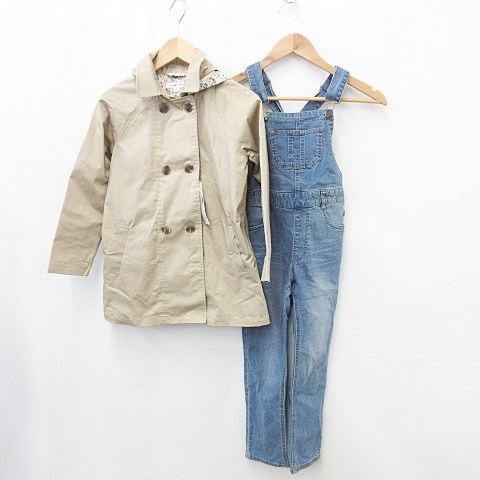 中古 未使用品 グローバルワーク Global Work コート オーバーオール 2枚セット ダブル デニム ジーンズ ベージュ ブルー Xl キッズの通販はau Pay マーケット ブランド古着のベクトル