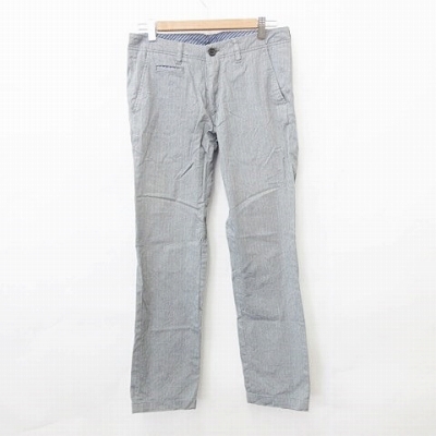 中古 タケオキクチ Takeo Kikuchi パンツ ロング ストライプ ヘリンボーン ストレッチ グレー 紺 ネイビー 白 ホワイト 2 メンズの通販はau Pay マーケット ブランド古着のベクトル