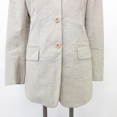 中古 ダナキャランニューヨーク Dkny ジャケット テーラードジャケット シングル 3釦 フラップ ポケット 毛 ベージュ 2 レディースの通販はau Pay マーケット ブランド古着のベクトル
