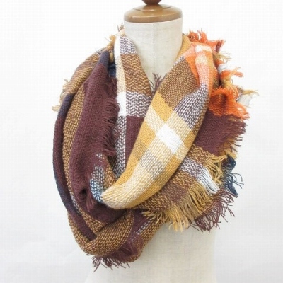 中古 Je Crois Soi スヌード ストール マフラー ショール 2枚セット チェック 花柄 フリンジ 茶 カラシ 紺 オレンジ 白 赤 グリーンの通販はau Pay マーケット ブランド古着のベクトル