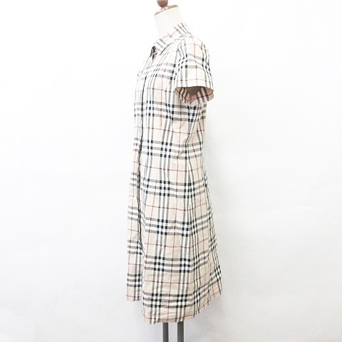 中古 バーバリー ロンドン Burberry London ワンピース シャツワンピ 半袖 シャツカラー ひざ丈 チェック柄 綿 ベージュ 黒 赤 白の通販はau Pay マーケット ブランド古着のベクトル